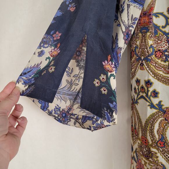 New Maeve by Anthropologie Barcelona floral print silk midi dress size 4 Boho - Picture 5 of 10